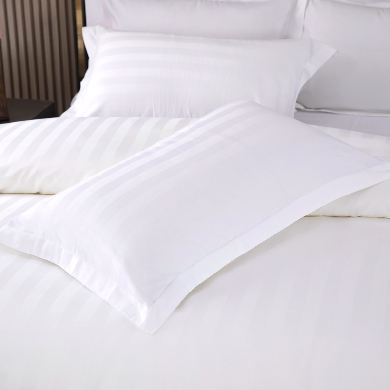 Set Seprai Kamar Tidur Hotel Katun 6080S 6080S Putih Polos Garis Sateen 3Cm Set Seprai Kamar Tidur Hotel Katun 6080S 6080S Putih Polos Garis Sateen 3Cm