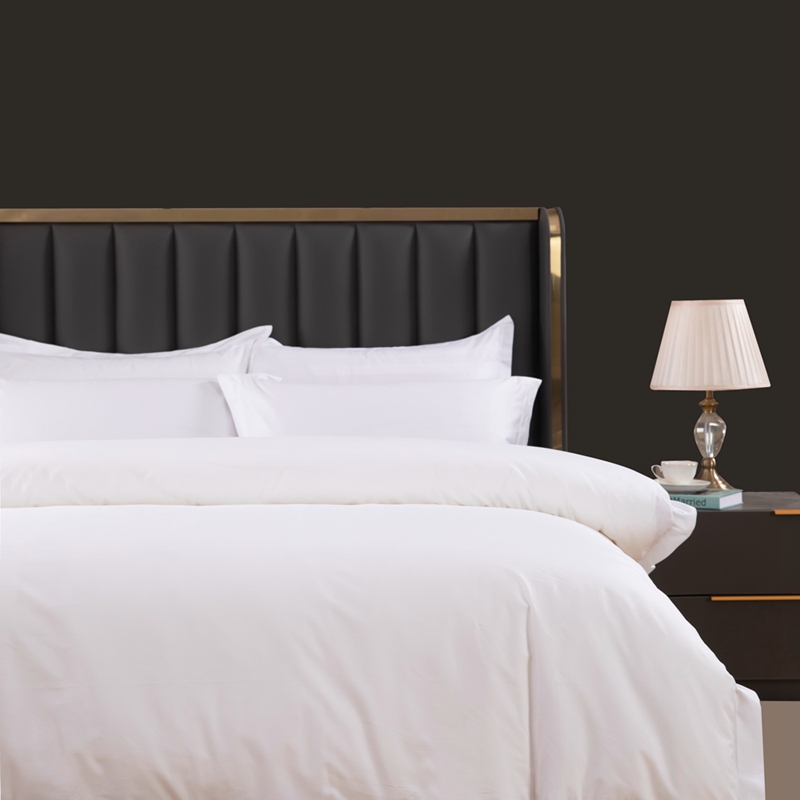 6080S 400TC 100% Katun Saten Set Tempat Tidur Hotel Putih Polos 6080S 400TC 100% Katun Saten Set Tempat Tidur Hotel Putih Polos