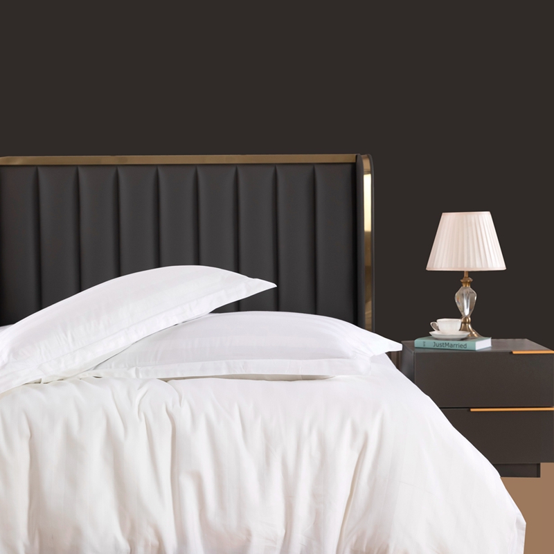 6080S 400TC 100% Katun Saten Set Tempat Tidur Hotel Putih Polos 6080S 400TC 100% Katun Saten Set Tempat Tidur Hotel Putih Polos