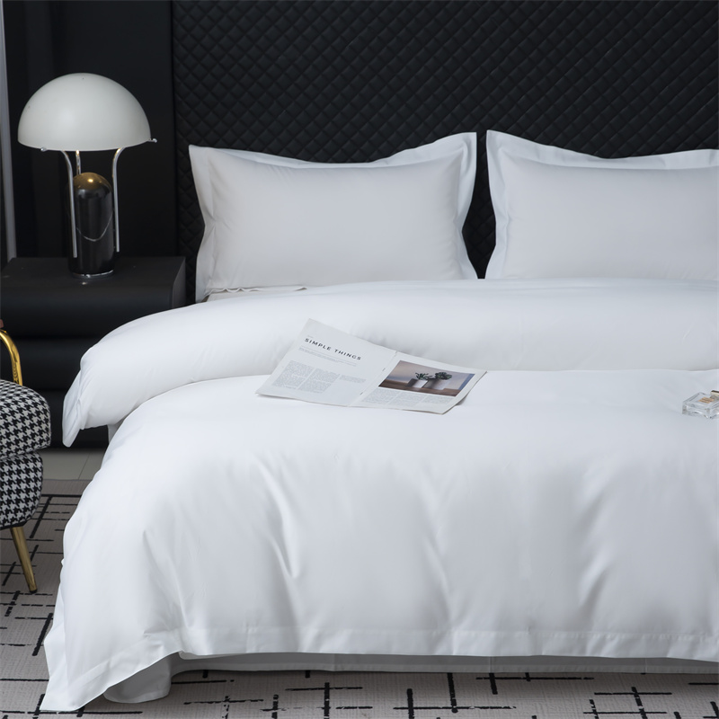 Set Tempat Tidur Kain 50% Katun 50% Poliester 300TC Untuk Hotel Bintang Set Tempat Tidur Kain 50% Katun 50% Poliester 300TC Untuk Hotel Bintang