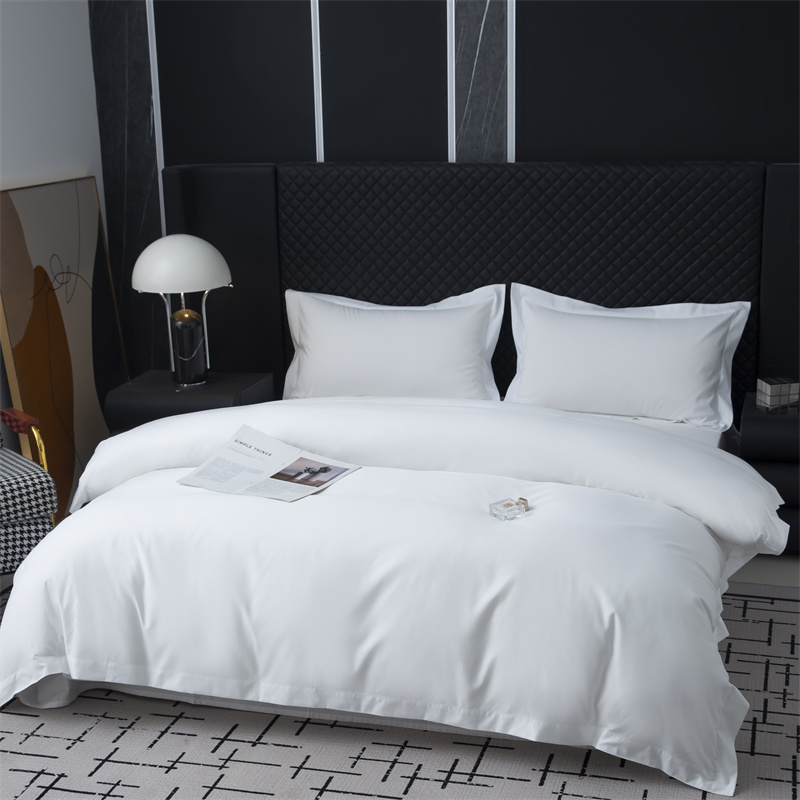 Set Tempat Tidur Kain 50% Katun 50% Poliester 300TC Untuk Hotel Bintang Set Tempat Tidur Kain 50% Katun 50% Poliester 300TC Untuk Hotel Bintang