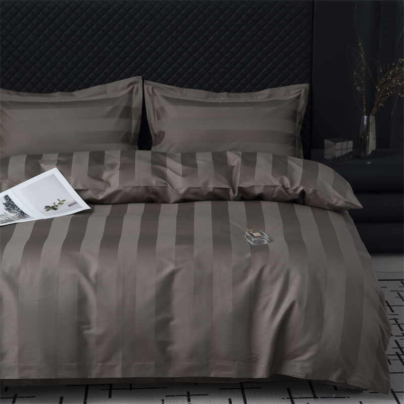 Set Seprai Katun Saten 750TC Garis Saten 7cm Set Seprai Katun Saten 750TC Garis Saten 7cm