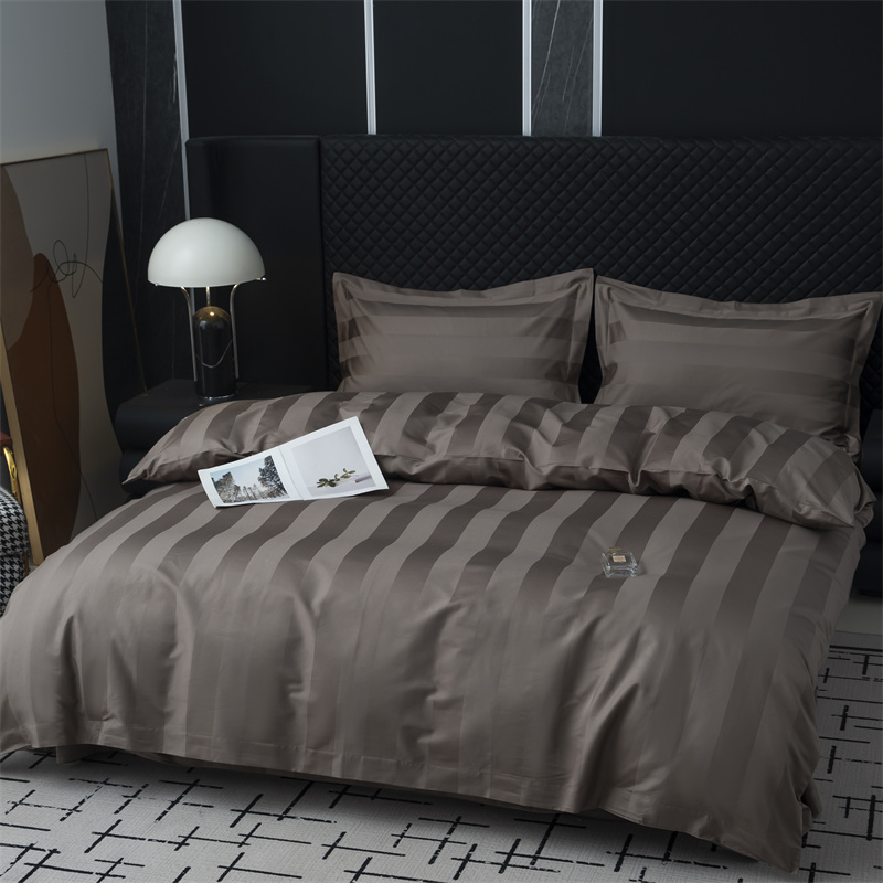 Set Seprai Katun Saten 750TC Garis Saten 7cm Set Seprai Katun Saten 750TC Garis Saten 7cm