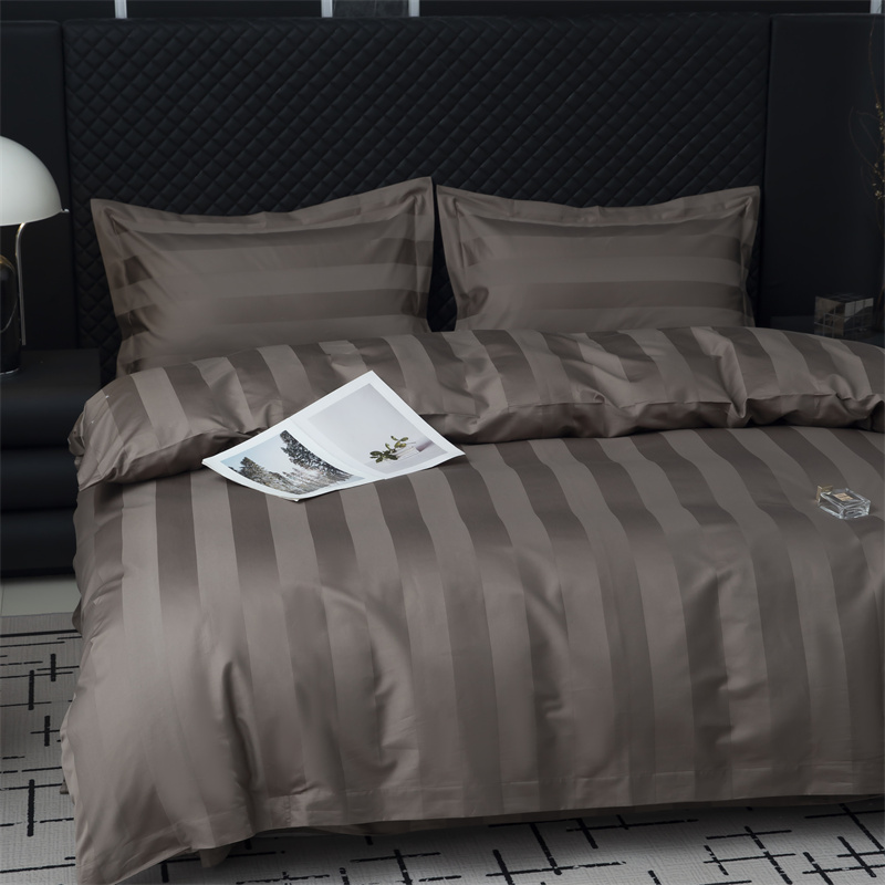 Set Seprai Katun Saten 750TC Garis Saten 7cm Set Seprai Katun Saten 750TC Garis Saten 7cm