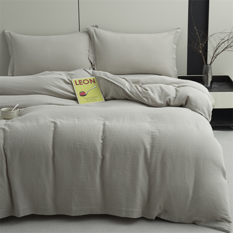 Lapisan Ganda Kasa 100% Kain Katun Set Tempat Tidur Super Lembut Lapisan Ganda Kasa 100% Kain Katun Set Tempat Tidur Super Lembut