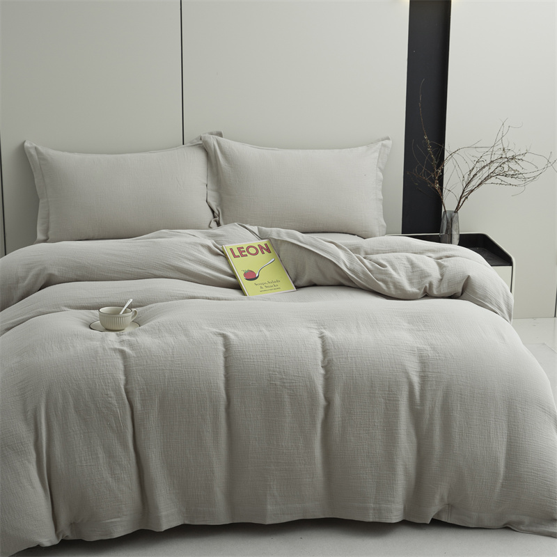 Lapisan Ganda Kasa 100% Kain Katun Set Tempat Tidur Super Lembut Lapisan Ganda Kasa 100% Kain Katun Set Tempat Tidur Super Lembut