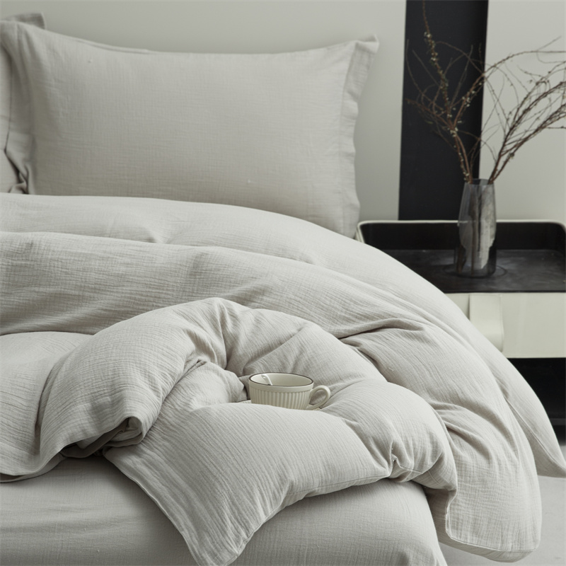 Lapisan Ganda Kasa 100% Kain Katun Set Tempat Tidur Super Lembut Lapisan Ganda Kasa 100% Kain Katun Set Tempat Tidur Super Lembut