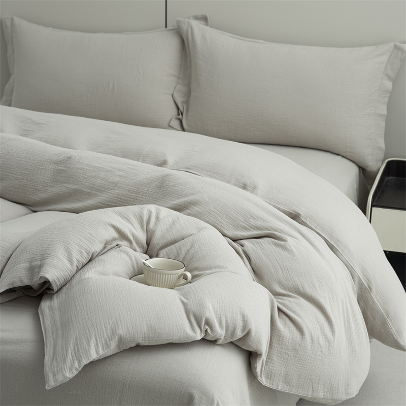 Lapisan Ganda Kasa 100% Kain Katun Set Tempat Tidur Super Lembut Lapisan Ganda Kasa 100% Kain Katun Set Tempat Tidur Super Lembut