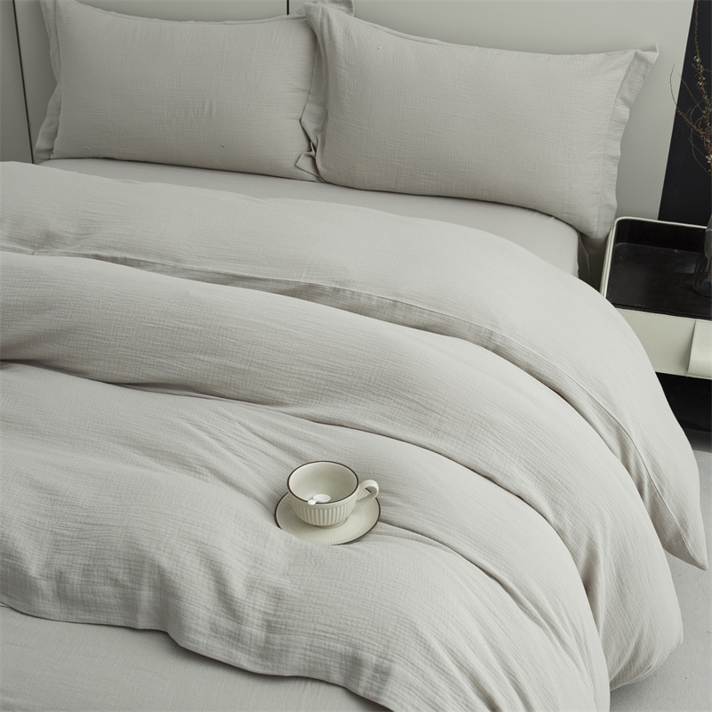 Lapisan Ganda Kasa 100% Kain Katun Set Tempat Tidur Super Lembut Lapisan Ganda Kasa 100% Kain Katun Set Tempat Tidur Super Lembut