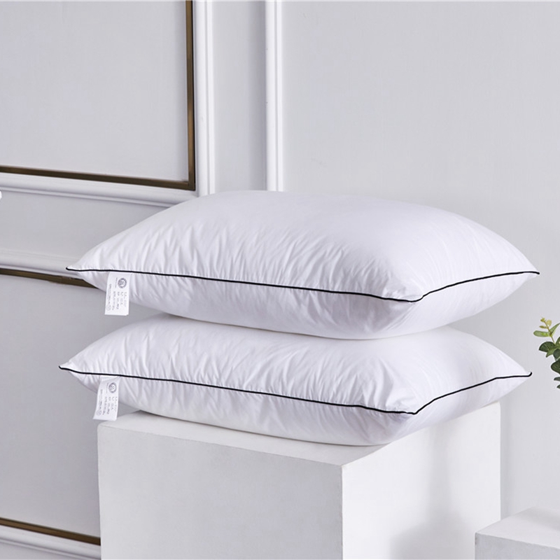 Kamar Tamu Hotel Kustom 100% Katun Bantal Putih Bantal Isi Microfiber Kamar Tamu Hotel Kustom 100% Katun Bantal Putih Bantal Isi Microfiber