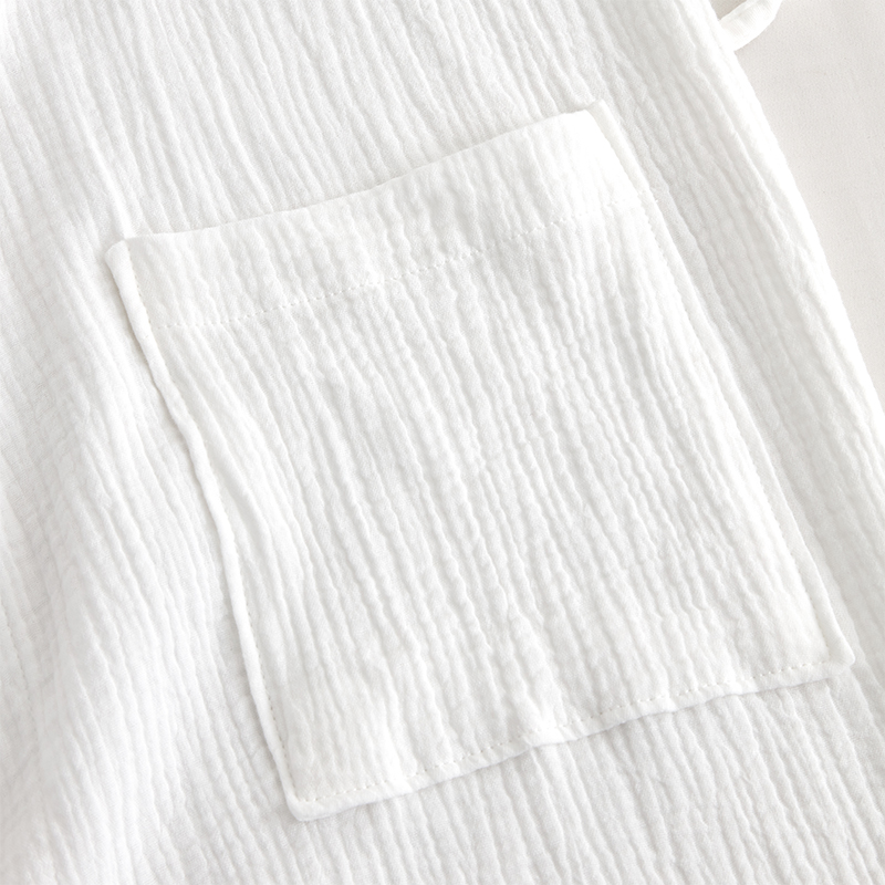 Jubah Mandi Hotel Kerah Selendang Kain Katun Kasa Dua Lapis Jubah Mandi Hotel Kerah Selendang Kain Katun Kasa Dua Lapis