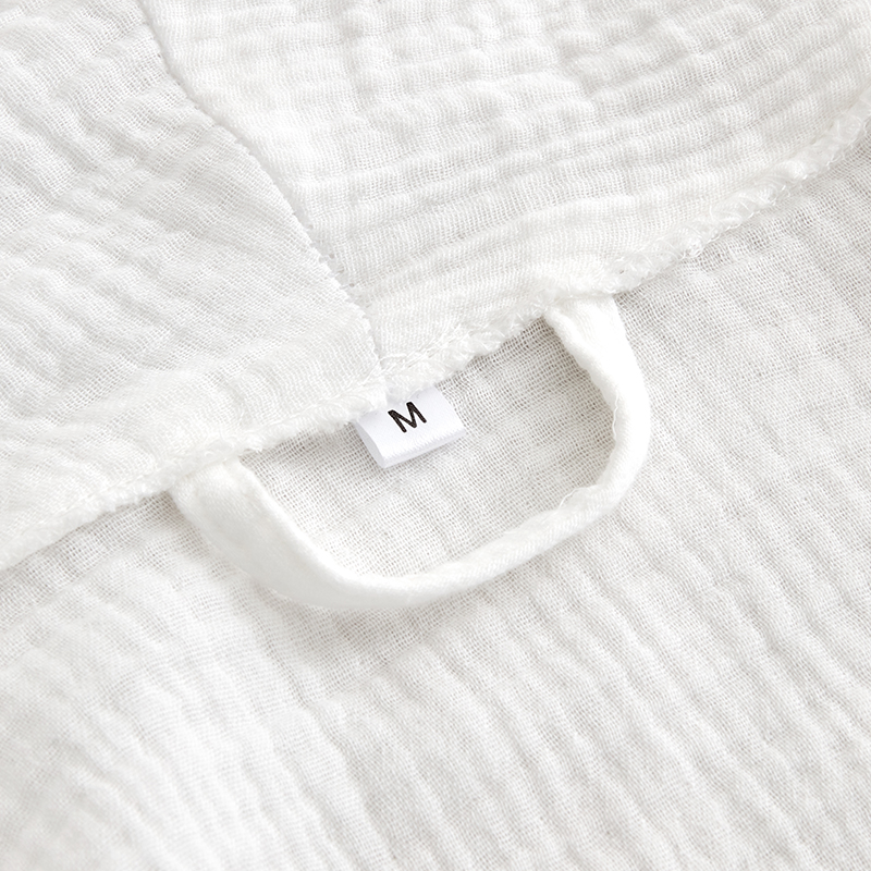 Jubah Mandi Hotel Kerah Selendang Kain Katun Kasa Dua Lapis Jubah Mandi Hotel Kerah Selendang Kain Katun Kasa Dua Lapis